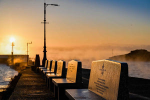 Remembrance benches on the pier - Greydog Images