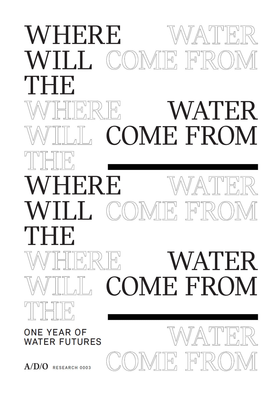 Where Will the Water Come From? One Year of Water Futures